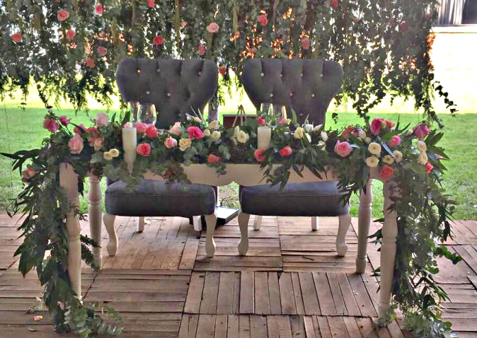 Mesa de honor boda jardín- Champiñón Eventos